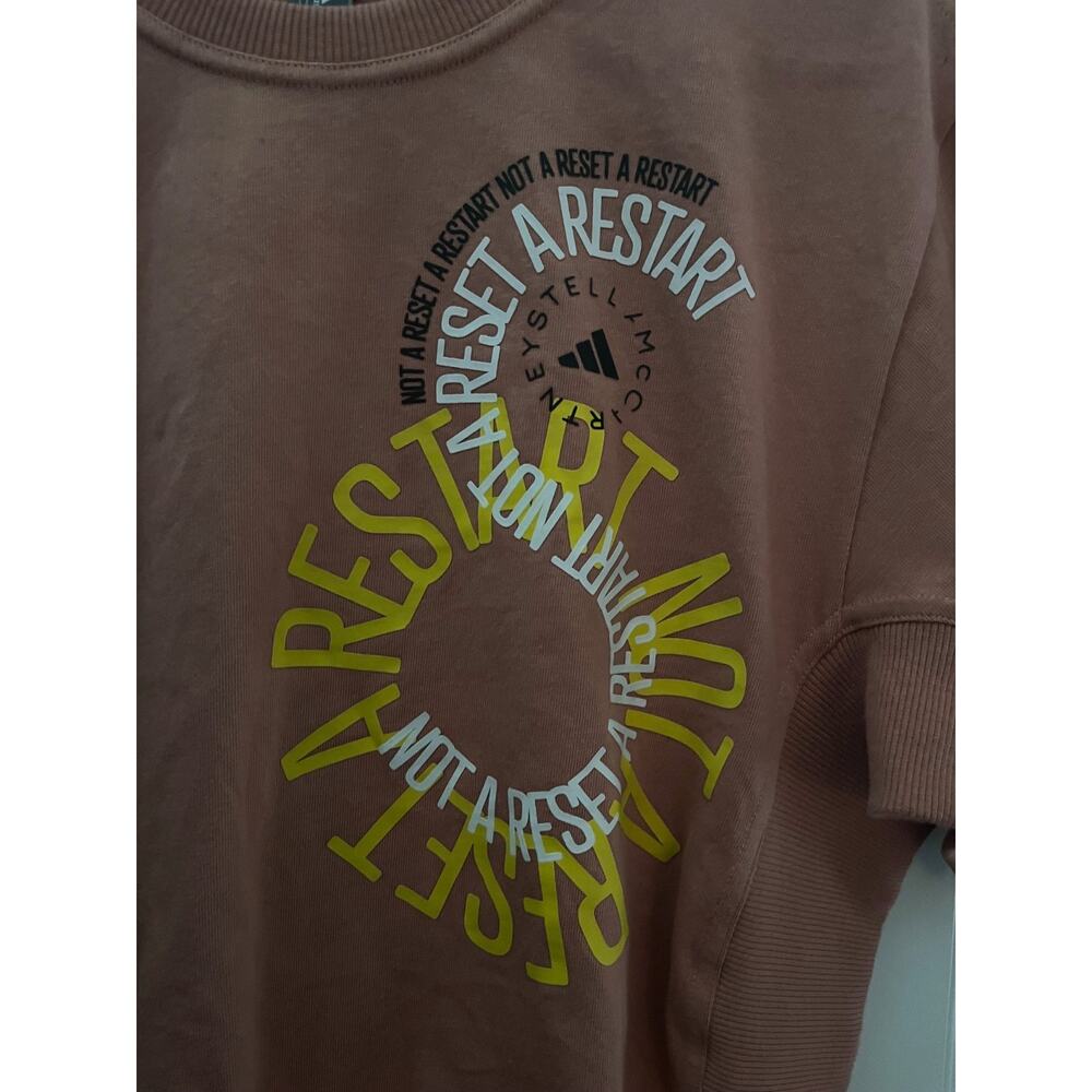 Adidas by Stella McCartney Restart T-Shirt Clay Red Unisex Adult Size XS IB5883 - Picture 3 of 5